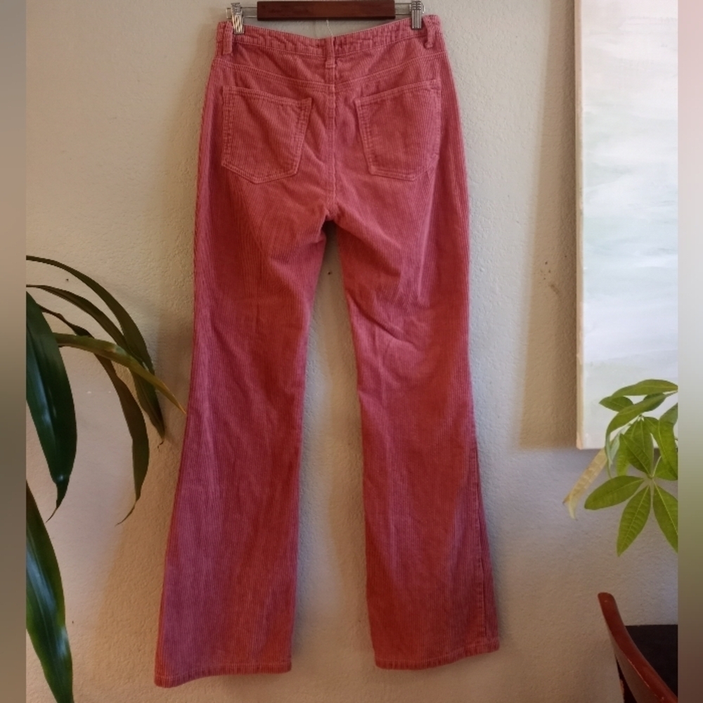 Nasty Gal Rose Pink Wide Wale Baggy Cordoroy Fairycore Cottagecore Boho Jeans - Picture 4 of 9